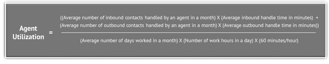 Agent Utilization Formula