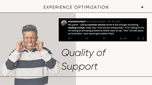 quality of support as a driver of customer experience